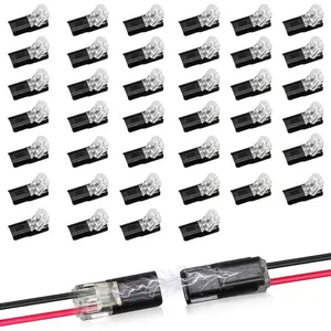 Double-Wire Plug-in Connector Led Light StripConnectors 2 Pin,Led Strip Lights ConnectorsLow Voltage Wire Connector with LockingBuckle,Fast Connect Plugs Led Connectors forStrip Lights,Lead strip automotive wiringelectricity