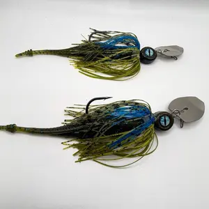 Bluegill Custom Made Direct Blade to Head Bladed Jig 2 PACK freshwater fishing big bass pro