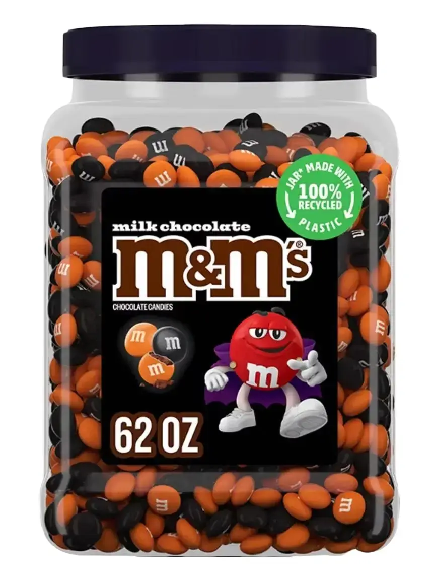 M&M'S Milk Chocolate Halloween Chocolate Snacks, 62oz Large Jar