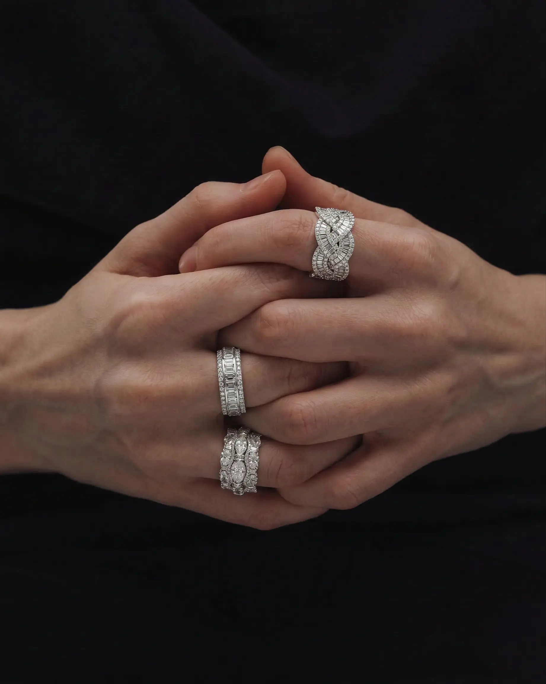 Luxury Vintage Stackable Ring Set 3PCS | Sparkling Cubic Zirconia ...
