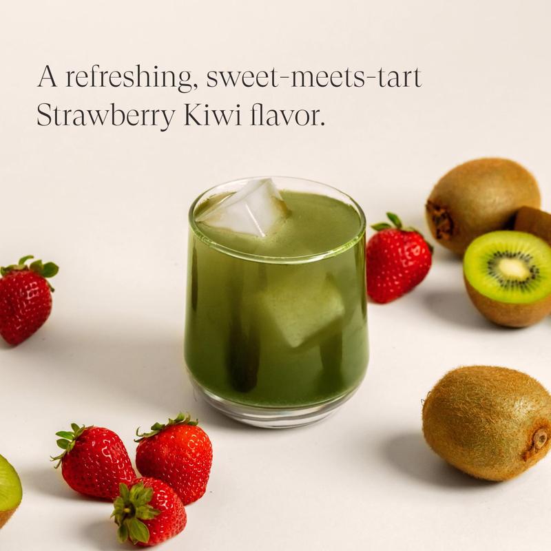 Beam Greens Superfood Powder – Best Tasting Greens Powder (NY Post) – Energy & Wellness Support – Strawberry Kiwi Flavor – 30 Servings