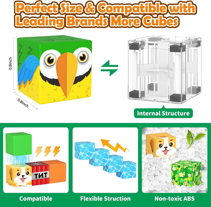 Magnetic Blocks with Drawstring Bag Mine Magnet World Building Toys STEM Montessori Sensory Toys Birthday Couple Christmas Gifts