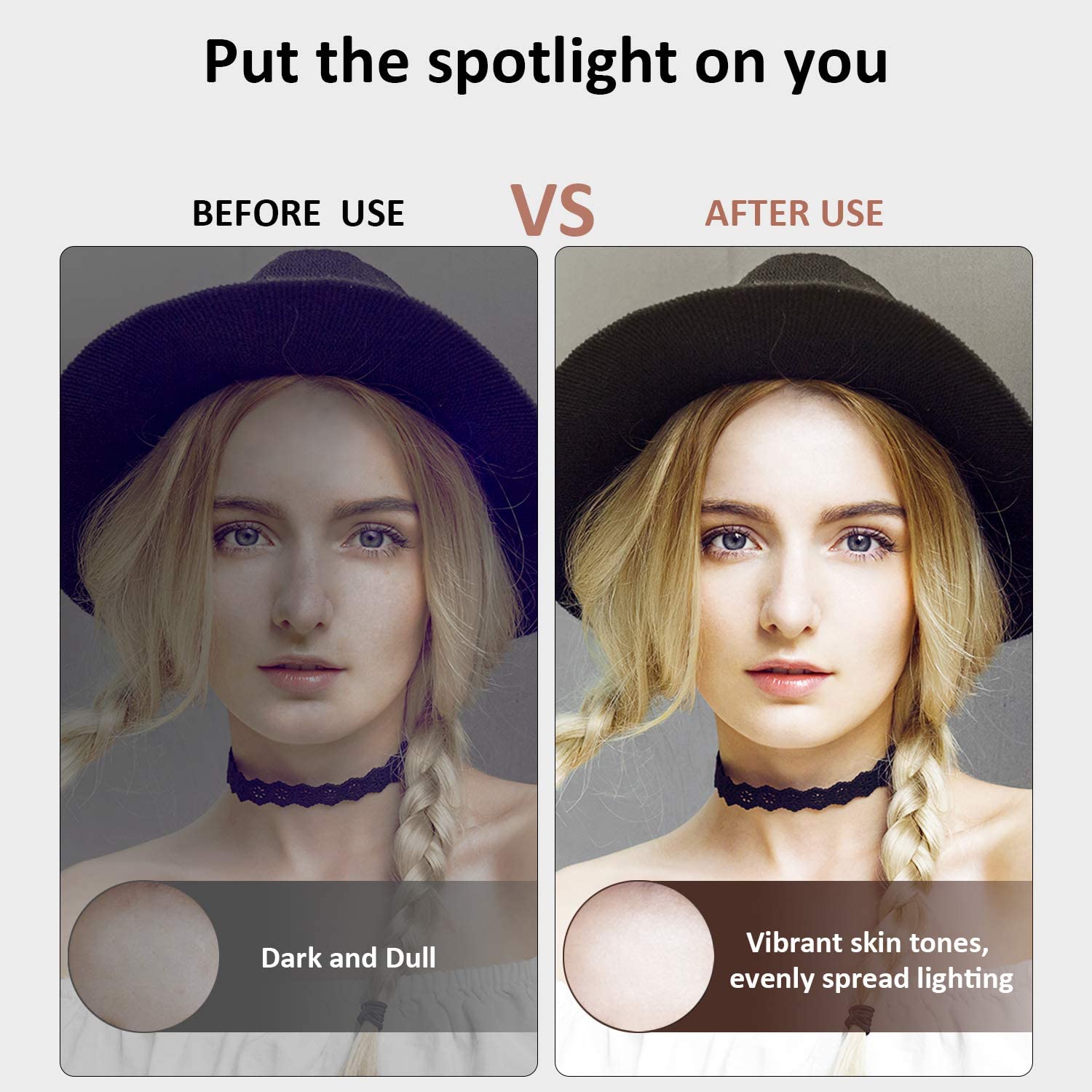 10" Ring Light with 63" Stand & 2 Phone Holders, USB-Powered & Selfie Bluetooth Remote, 360° Adjustable for YouTube TikTok Makeup Photography Live Streaming Podcast, Compatible with All Phones/Cameras