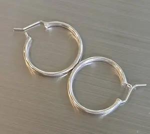950 Silver Hoop Earrings
