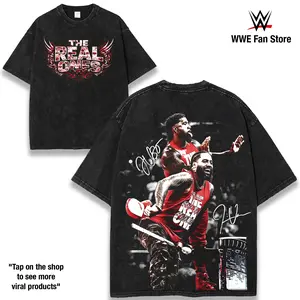Jey Uso and Jim Uso Washed T-Shirt Wrestling Shirt WWE Fans WWE Tee Menswear Cotton Crewneck Premium American Made Acid Washed 100% Cotton FIGHT T-Shirt Tshirt Clothes