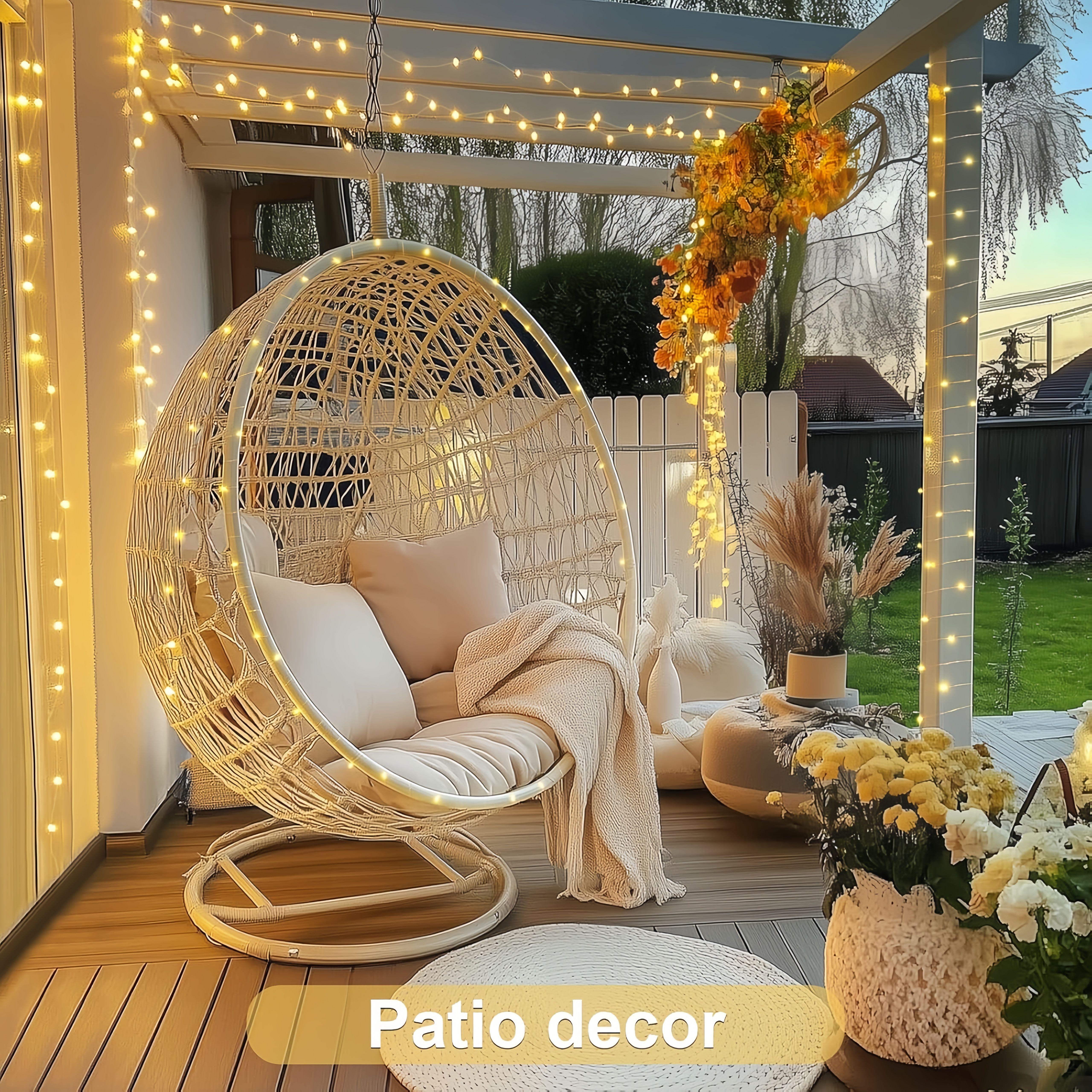 2-Pack Solar-Powered Copper Wire String Lights, 72 Feet (200 LEDs), 8 Modes, Perfect for Outdoor Gardens, Parties, Weddings, Courtyards, Halloween, Christmas Decorations, Camping Essentials Fairy String Lights