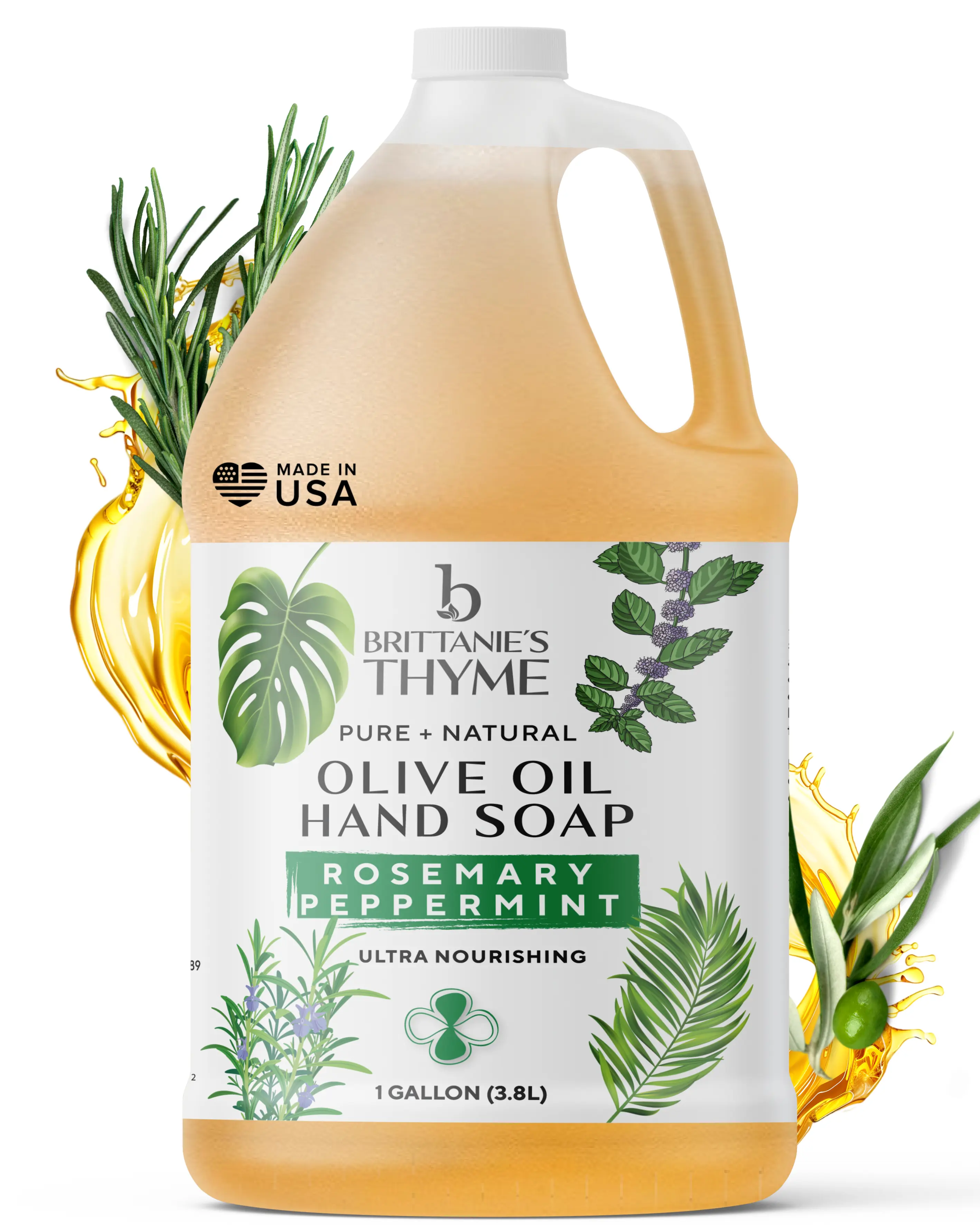 Brittanie's Pure Rosemary Peppermint Castile Soap | Natural Multi-Purpose Soap