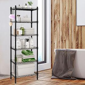 dealsforyoudays Shelf Metal Shelves 6 Tier Storage Rack Shelving Unit Organizer for Kitchen Laundry Garage Bathroom Pantry Closet Office