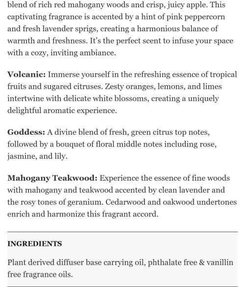 Scented Diffuser Oil