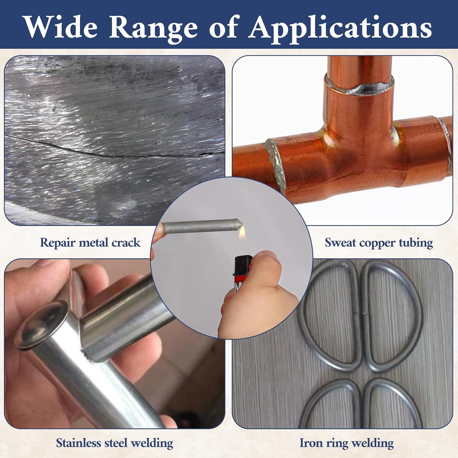 6 Pieces Low Temperature Universal Welding Rods,Metal Welding Arc Equipment, Easy Melt Aluminum Rods,Arc Welding Equipment and Accessories for Stainless Steel Iron, Beginner and Pro