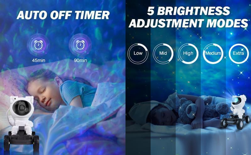 Gen 2 Moon Rover Astronaut Galaxy Projector Night Light, Bluetooth Space Star Projector with Remote & Timer, LED Nebula Ceiling Light for Kids Room, Bedroom Decor, Aesthetic Light, Valentine’s Day & Christmas Gift, Space Lovers, Couples, Romantic Light Ad