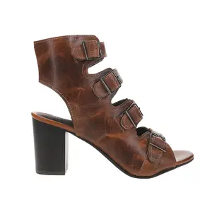 ROPER Womens Milo Gladiator Block  Casual Sandals Casual High Heel 3" & Up - Brown