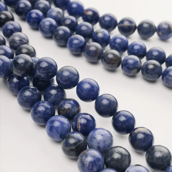 JS Crystal Natural Sodalite Crystal Bracelet - Midnight Ocean Blue Lace Gemstone Jewelry Accessory, Natural Crystal