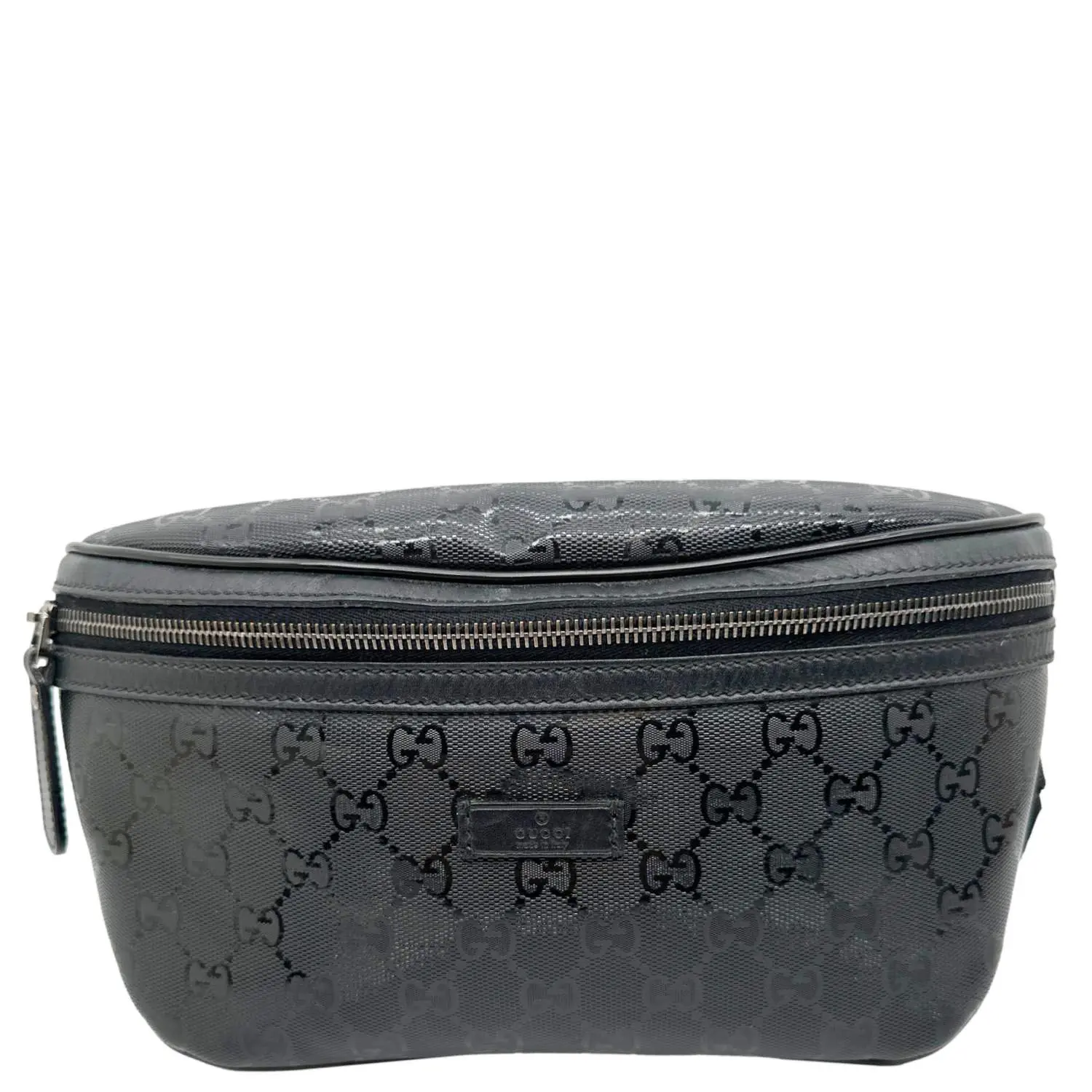 Pre-owned GUCCI Coated Canvas Belt Bags GG Imprime Monogram Waist Bum Bag Black 233269