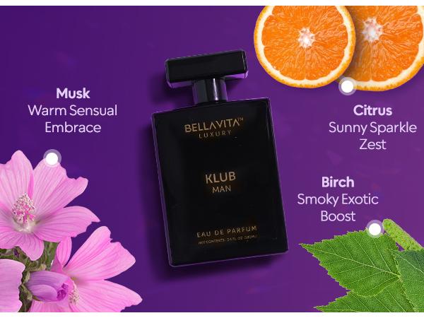 BellaVita Luxury's KLUB Man | Eau De Parfum | Lemon, Birch & Musk | Long Lasting | Perfume for Men | Vegan Perfume | 100ml/3.3 Fl.oz BellaVita Luxury's KLUB Man | Eau De Parfum | Lemon, Birch & Musk | Long Lasting | Perfume for Men | Vegan Perfume | 100ml/3.3 Fl.oz