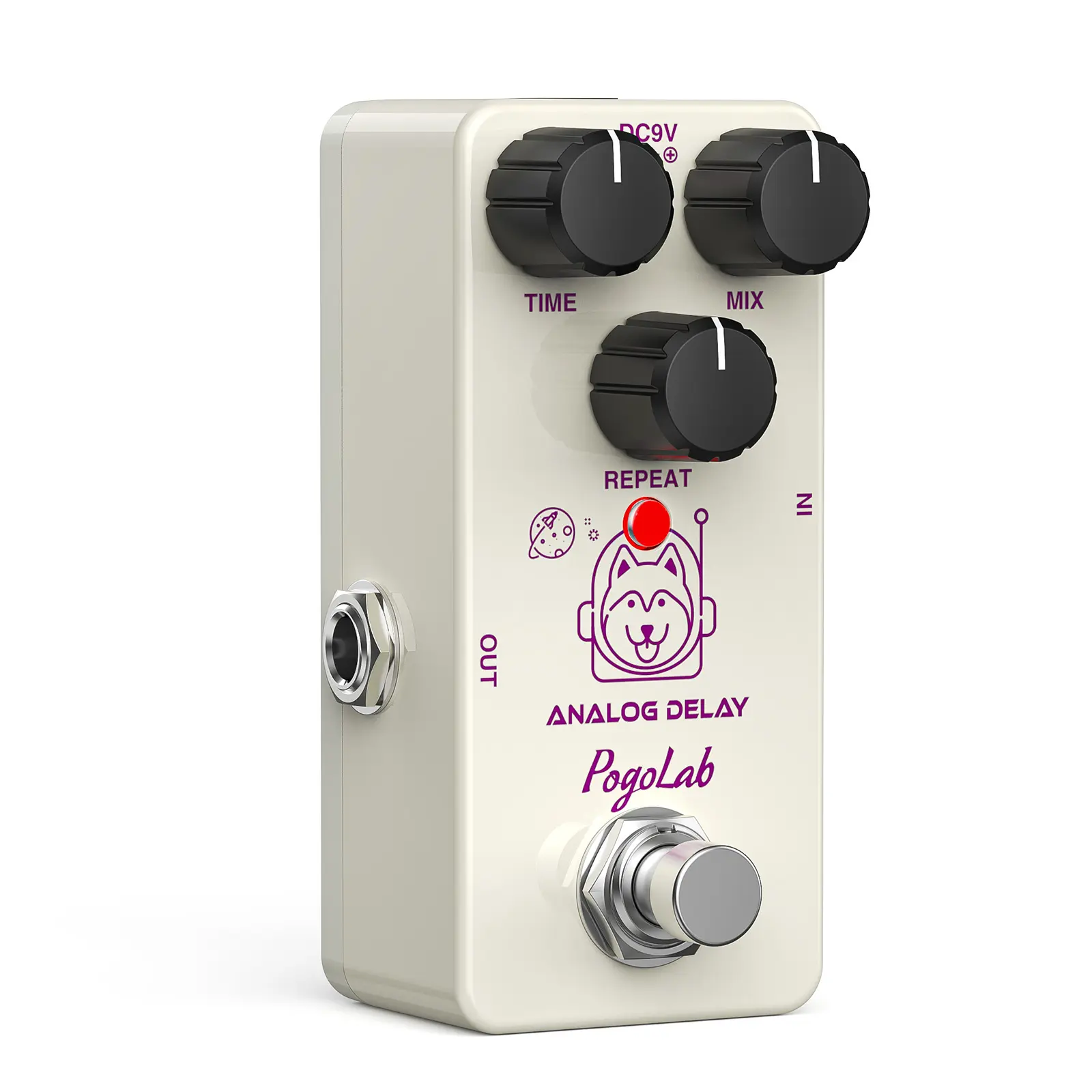 POGOLAB Guitar Effect Pedal, Analog Delay, Distortion, Overdrive, Compressor, Chorus Effect For Choose, Mini Portable True Bypass Puppy Dog Electric Guitar Bass Effect Pedal, Gifts for Music Lover Beginner Boy Girl Friend