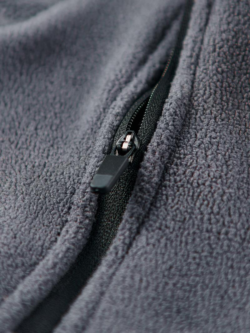 Men's Ski Snow Stand-up collar half-zip sweatshirt  Insulated Fleece Outdoor Mountain Hooded Winter Coat Sporty Breathable Outerwear  men clothing