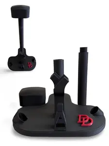 Daredevil Helmet Display Stand with mount for Billy Club & Glasses Holder | Cosplay Desk Display Stand costume menswear