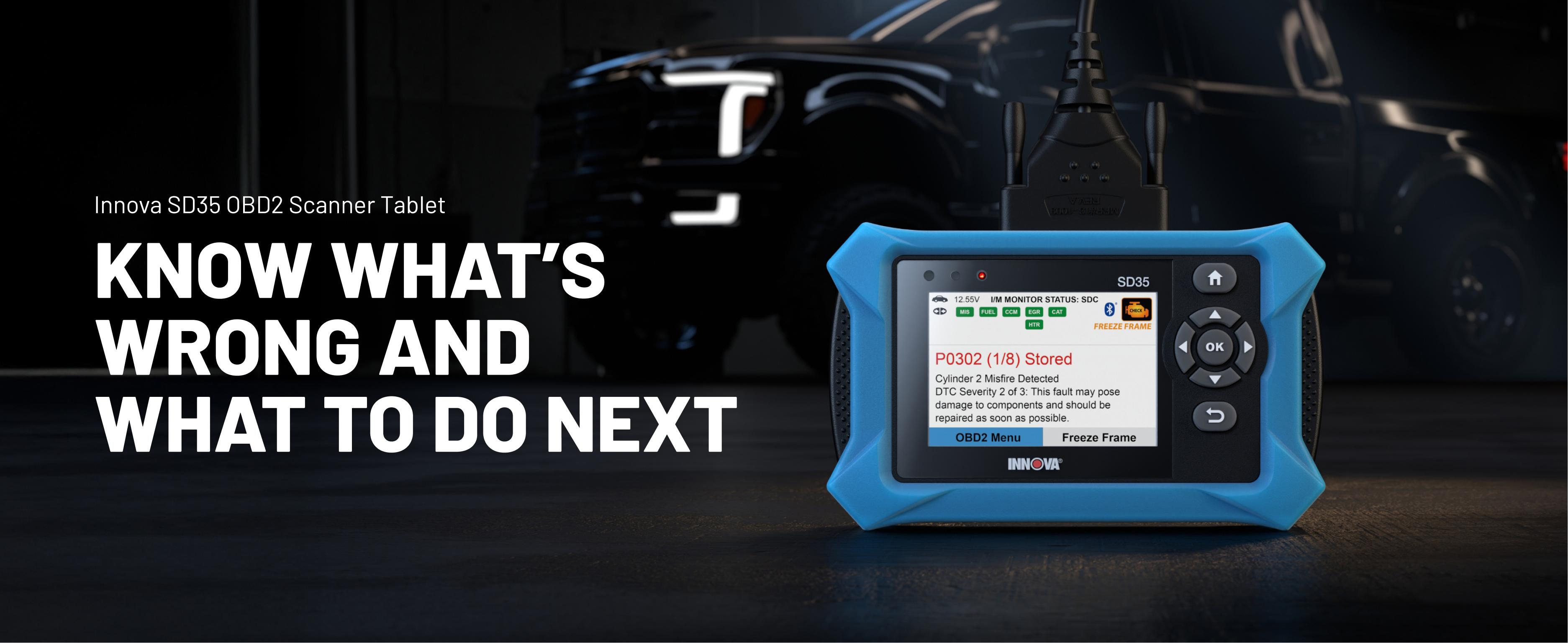 INNOVA SD35 OBD2 Scanner for All Systems with Advanced Diagnostics Live Data & User Friendly Interface for 1996+ Cars Trucks Voltage Monitor INNOVA SD35 OBD2 Scanner for All Systems with Advanced Diagnostics Live Data & User Friendly Interface for 1996+ Cars Trucks Voltage Monitor