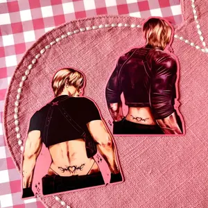 2 Vers Resident Evil Character Sticker, Leon S Kennedy Sticker Gifts for Leon Lovers