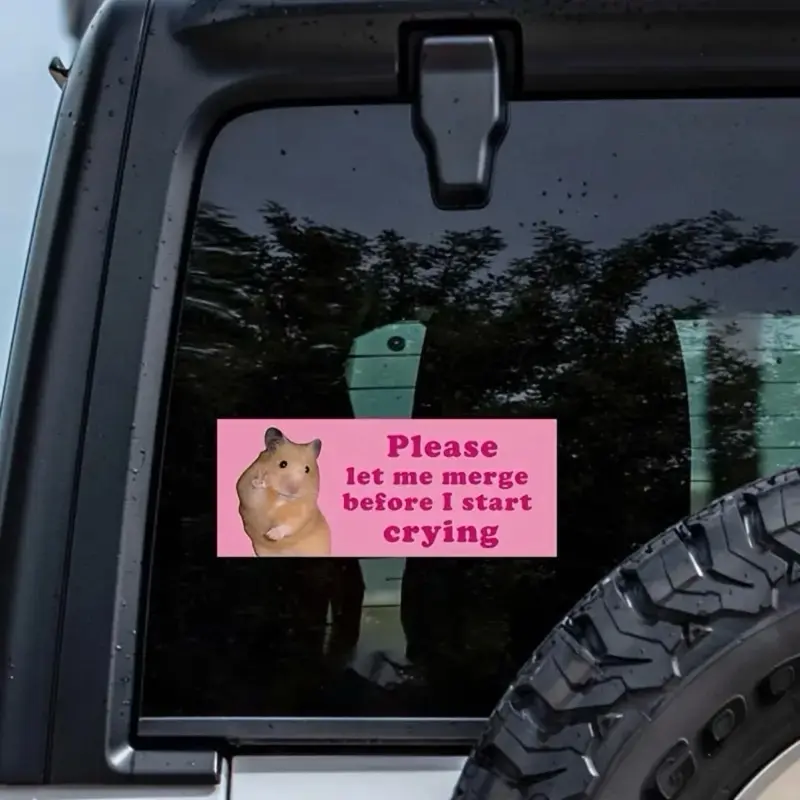 Please Let Me Merge Waterproof Vinyl Car Decal Bumper Sticker