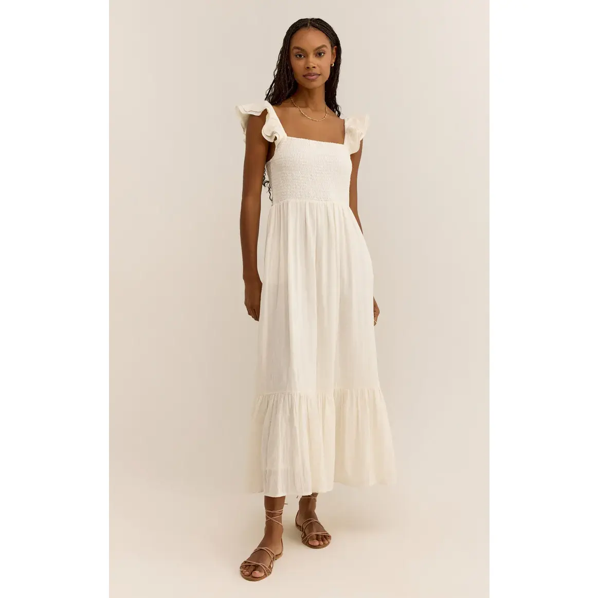 Calypso Midi Dress Off White