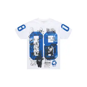 Grill 3.0 White/Blue Oversized Graphic T-Shirt