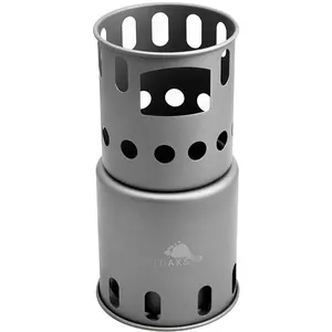 TOAKS Titanium Backpacking Wood Burning Stove STV-12 - Small - Outdoor Camping