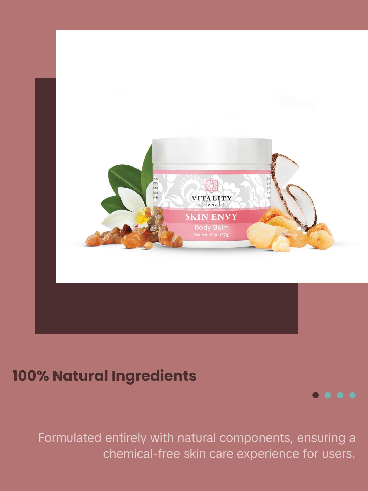 Skin Envy Balm - Natural Skin Care Treatment for Healthcare and Therapy - 100% Natural Ingredients