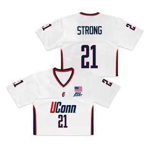 UConn Huskies Sarah Strong #21 Fan Apparel, White Player Inspired Basketball T-Shirt, Huskies Forward Tee
