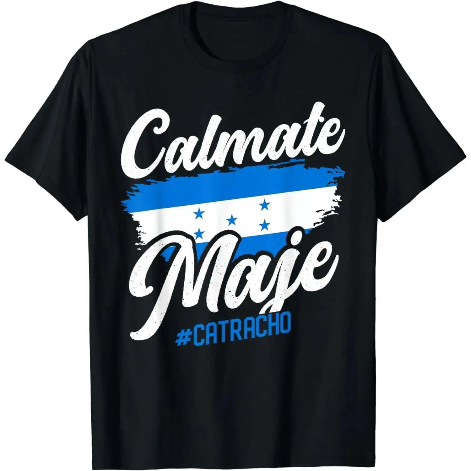 Cotton Short Sleeve Baleada Honduran Honduras Flag Catracho Calmate Maje T-Shirt for Men Women