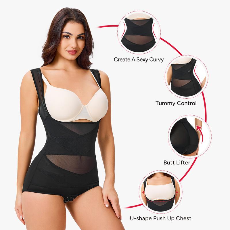 Nebility Shapewear Bodysuit | Mesh Breathable, Invisible Tummy Control | Women’s Everyday Comfortable Spandex TikTokShopBlackFriday  Womenswear Basic
