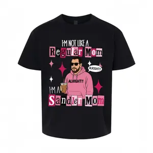 Plus size Funny Graphic Tee I'm Not a Regular Mom I'm a Sandler Mom T-Shirt Fan Tee Gift for Mom Made in USA Women Men Cotton Short Sleeve Soft Comfortable Round Neck Design Casual Everyday Wear Womenswear.