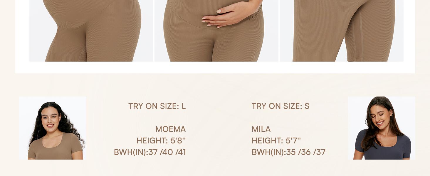 POSHDIVAH Ribbed Maternity Biker Shorts Over The Belly for Women - 8" Buttery Soft Pregnancy Workout Athletic Short Leggings summer clothes