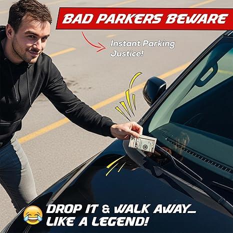 Funny Bad Parking Prank Cards – Bad Parking Warning Cards – Leave Under Windshield – 50 Pack