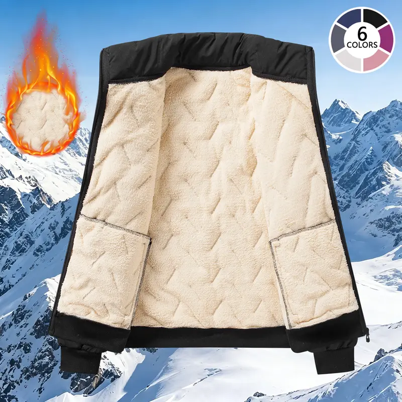 Women’s Winter Stand Collar Jacket – Thick Padded Zip-Up Outerwear with Long Sleeves and Pockets, Solid Color Casual Jacket Suitable for Autumn/Winter, Comfortable and Warm, Zippered Pockets Women’s Winter Stand Collar Jacket – Thick Padded Zip-Up Outerwear with Long Sleeves and Pockets, Solid Color Casual Jacket Suitable for Autumn/Winter, Comfortable and Warm, Zippered Pockets