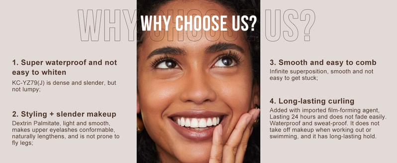 JMS&JMS Tubing Mascara Waterproof Long lasting Volume Lightweight & Nourishing,No Flaking,No Smudging,No Clumping,Safe For Sensitive Eyes Valentine Gift