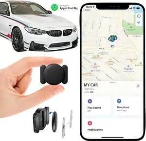 GPS Tracker for Car,Mini Trackers Device with Weatherproof Magnetic Case-No Monthly Fee-Best Hidden GPS Trackers,Global Coverage Location Tracker,Anti-lost Device,Works with Apple Find My (iOS Only) For iPhone