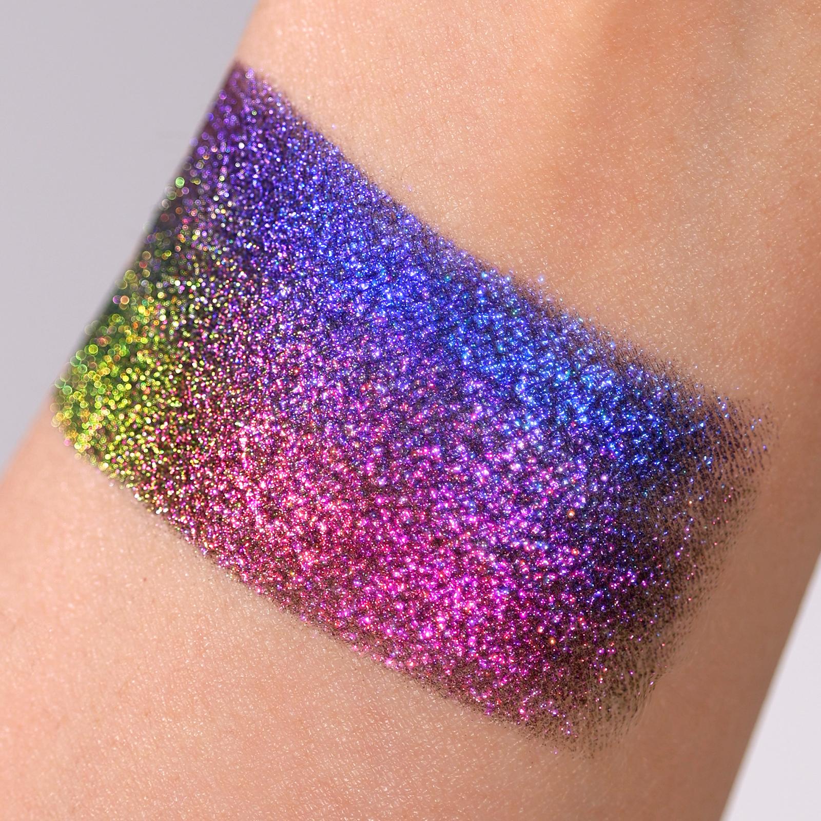 Diamond-patterned Chameleon Eyeshadow，Multichrome Face Highlighter Palette ,Multi-use, Long Lasting, High Pigment, Metallic Glitter Sparkling Eyeshadow Eyes Makeup Highlighter Radiance,Makeup Beginner Eyeshadow