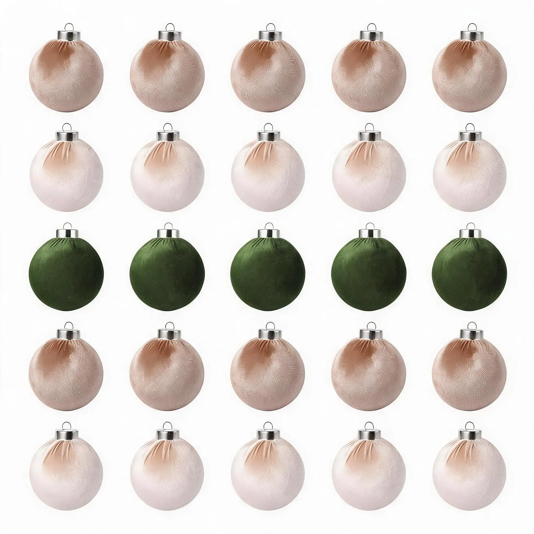 Shatterproof Soft Smooth Christmas Ball Ornaments Set - 25-Pack 3.15in Flocked Plastic Holiday Decor - Elegant, Durable Baubles for Xmas Tree, Home, Gift - Green