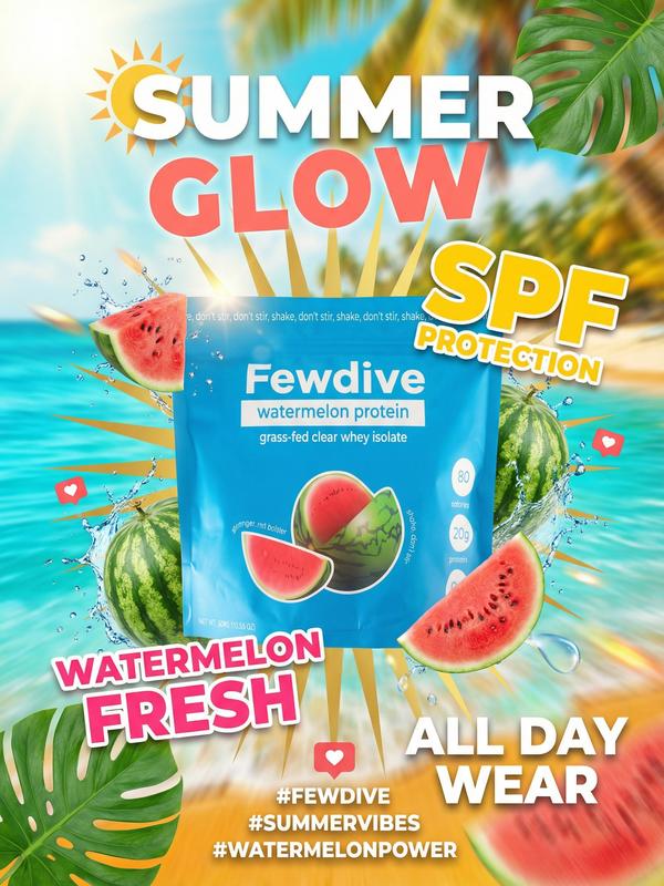 FEWDIVE Whey Isolate Protein Powder, high in CLA, easily absorbable, fresh and non-greasy taste, a dietary supplement for the body