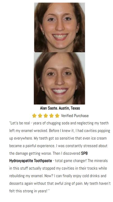 AstraGlow SP-8 toothpaste - Targets Stains for Removal, Whitens to Perfection, Battles Tooth Decay & Infuses Breath with Freshness Oral Whitening hydroxyapatitetoothpaste