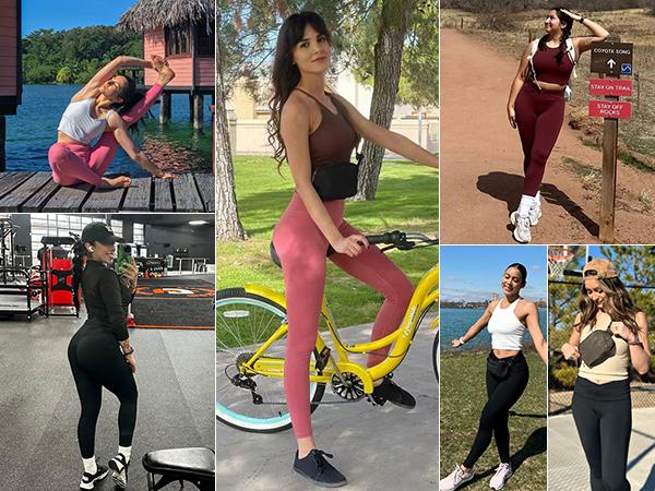 ODODOS Women's Cross Waist 7/8 Yoga Leggings with Inner Pocket, 25"/28" Gathered Crossover Workout Yoga Pants