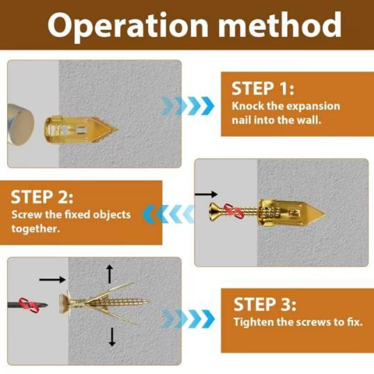 40/80/120PCS Self-Drilling Drywall Anchors and Screws Kit, 12x30mm, No Pre-Drilling Needed, Supports Up to 66 lbs, Ideal for Home and Office Organization