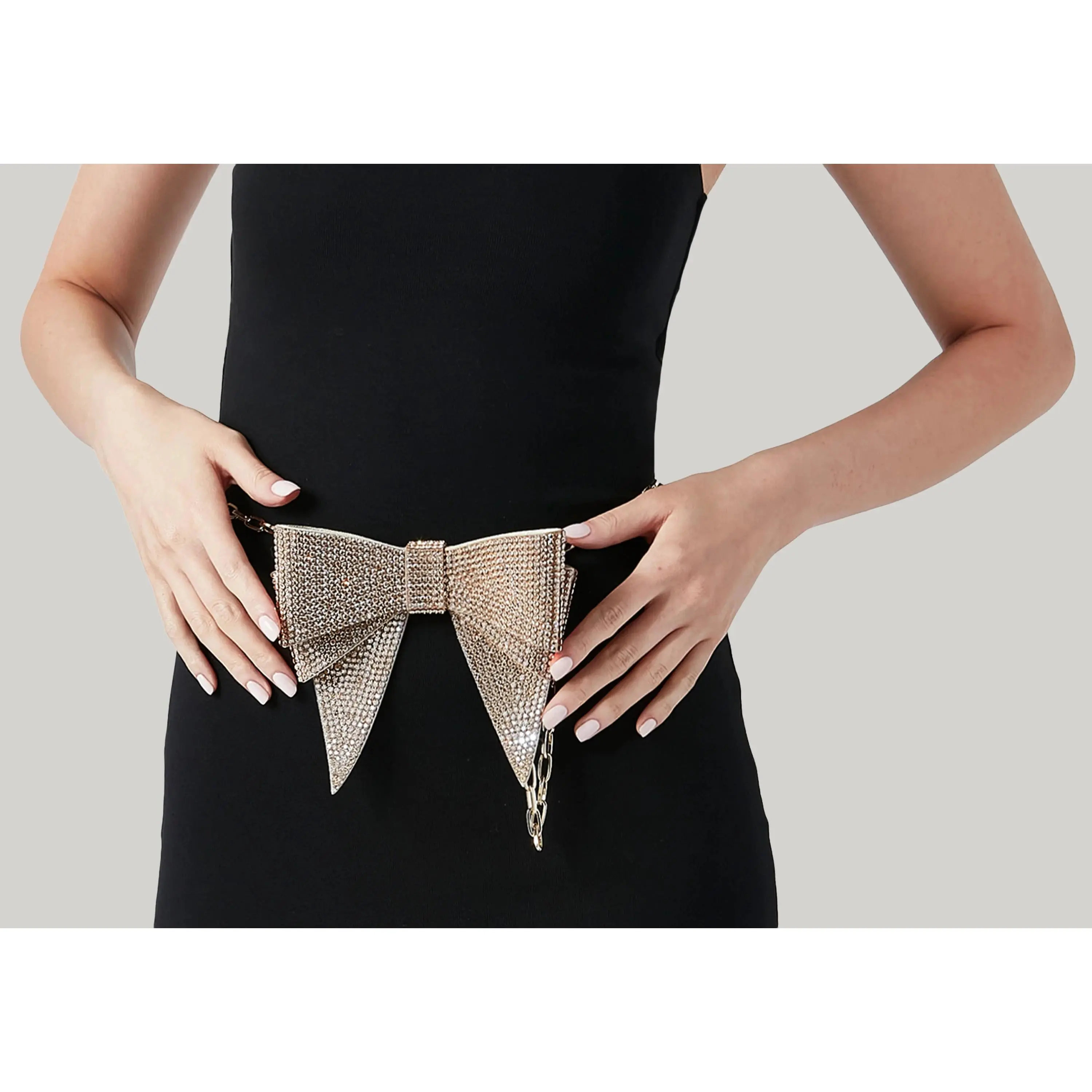 Soft Bow Belt Champagne