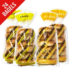 Just Bagels 12 Plain and 12 Asiago Bagels Non-GMO Authentic New York Style Chewy Crunchy Bagels Made in Da Bronx