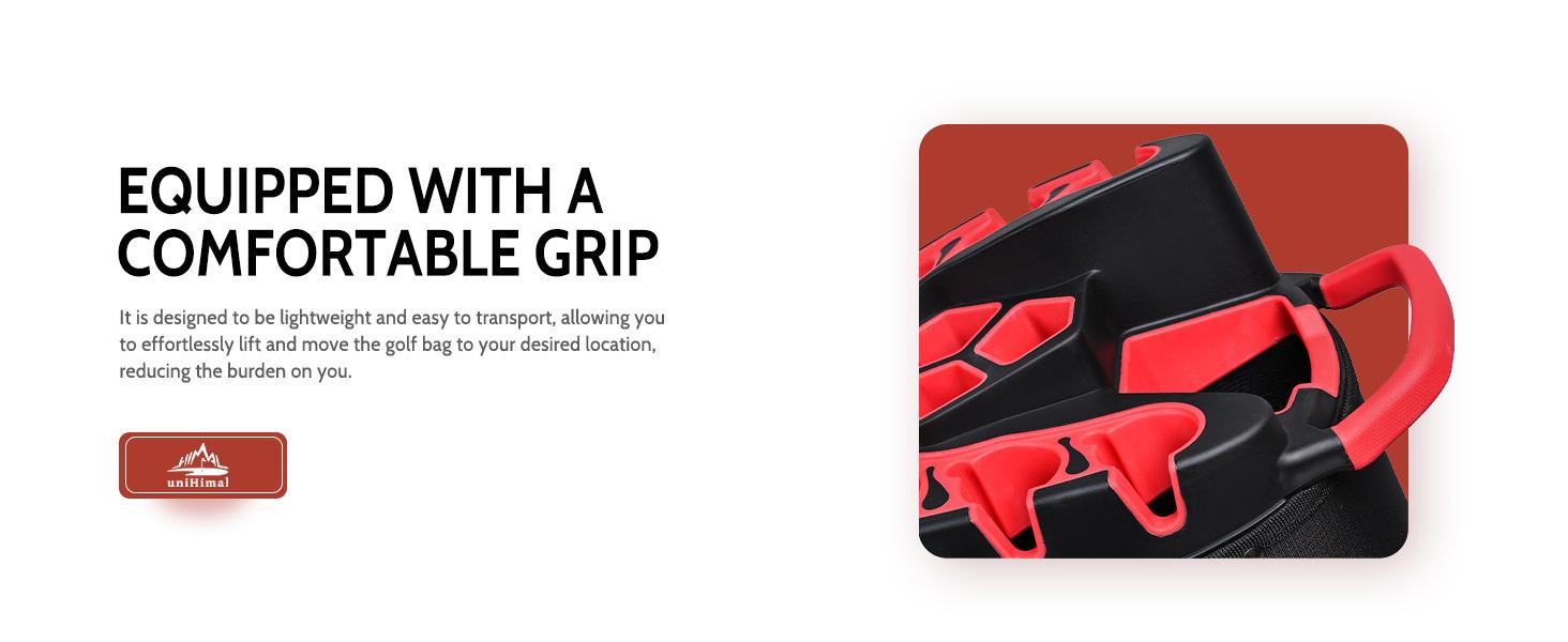 uniHimal 14-Way Soundless Golf Cart Bag Pro with Full Length Divider Top, Golf Bag for Men with Handles and Rain Cover