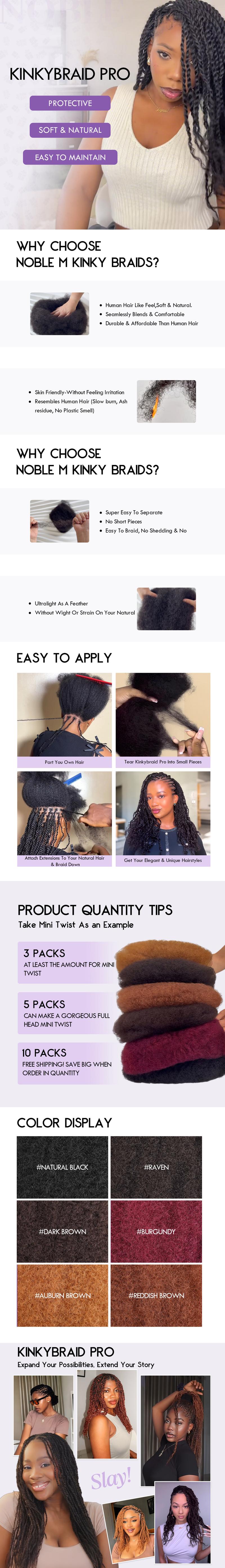 Afro Kinky Bulk Hair Extensions - Parent-Child/Sister  7-9 Packs Make 2 Hairstyles or Family Matching Sets