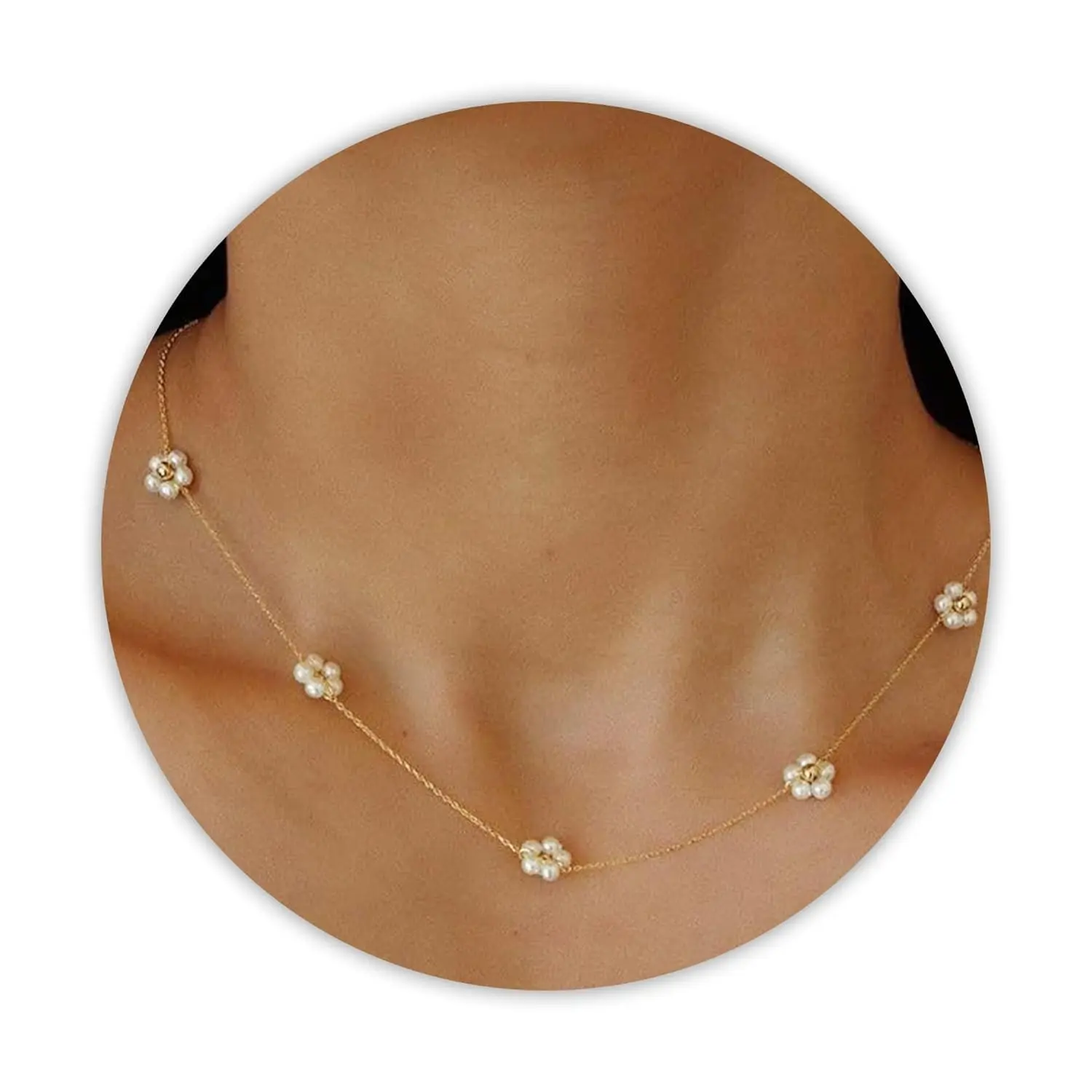 Necklace for Women Daisy Flower Necklace, Trendy Necklaces as Summer Girls Choker