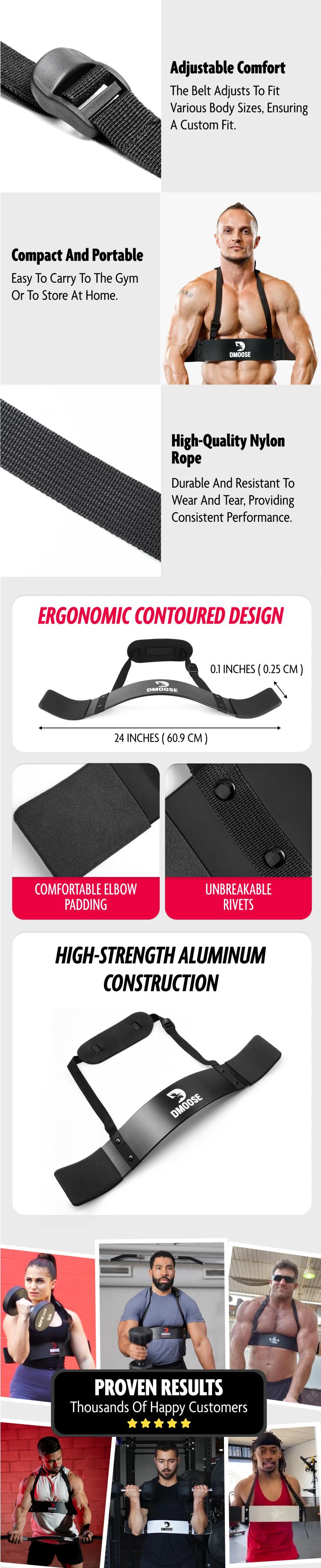 DMoose Arm Blaster For Biceps & Tricpes. Isolate & Maximize Muscle Growth